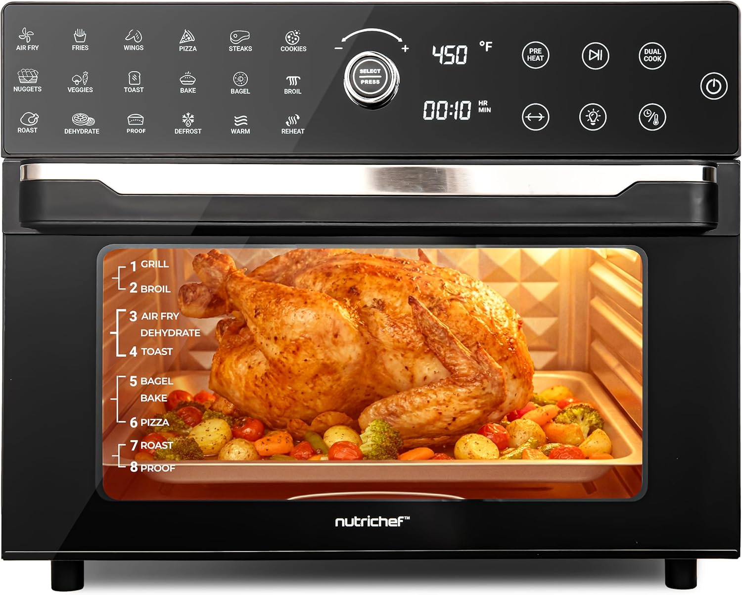 NutriChef 32 Quart Air Fryer &amp; Oven